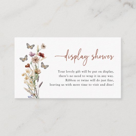 Carte D'accompagnement Fleur sauvage en terre cuite Boho douche (Devant)