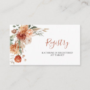 Carte D'accompagnement Fleur sauvage Fall in Love Baby shower Registry