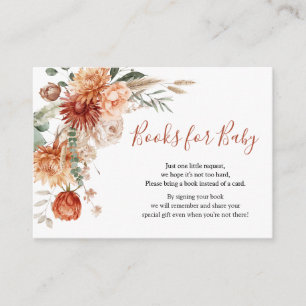 Carte D'accompagnement Fleur sauvage Fall in Love Baby showers Livres pou