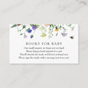 Carte D'accompagnement Fleur sauvage Fields and Bees Books for Baby Reque