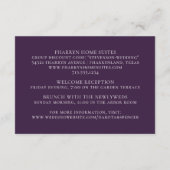 Carte D'accompagnement Fleur sauvage | Fleurs de Bohême violet profond Dé (Dos)