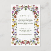Carte D'accompagnement Fleur sauvage Frame Rustic Boho Mariage (Devant)