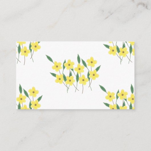 Carte D'accompagnement Fleur sauvage Jaune Devinez combien de bonbons jeu (Dos)