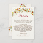 Carte D'accompagnement Fleur sauvage Jaune Marigold Mariage de feuillage (Devant / Derrière)