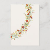 Carte D'accompagnement Fleur sauvage Jaune Marigold Mariage de feuillage (Dos)