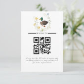 Carte D'accompagnement Fleur sauvage Mallard Duck Mariage (Debout devant)