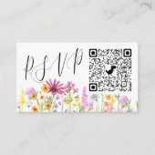 Carte D'accompagnement Fleur sauvage Meadow Online RSVP QR Code Mariage (Devant)