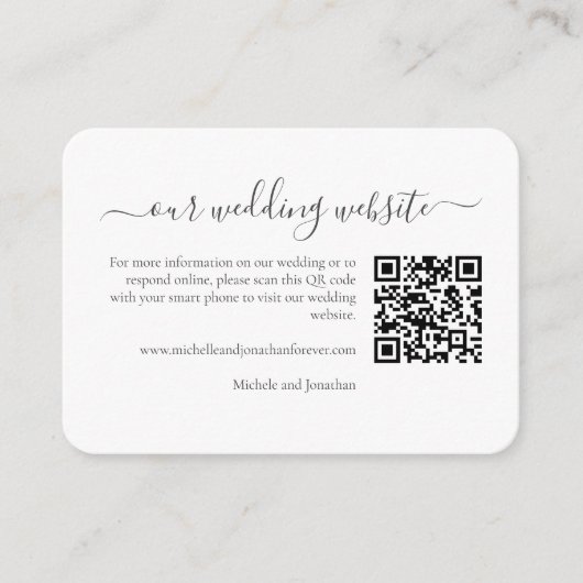 Carte D'accompagnement Fleur sauvage Meadow Wedding RSVP Details QR Code (Devant)
