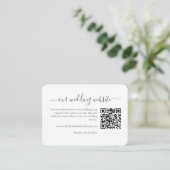 Carte D'accompagnement Fleur sauvage Meadow Wedding RSVP Details QR Code (Debout devant)