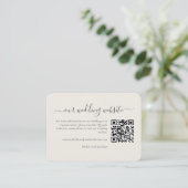 Carte D'accompagnement Fleur sauvage Meadow Wedding RSVP Details QR Code (Debout devant)