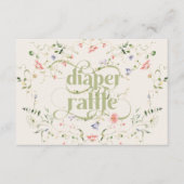 Carte D'accompagnement Fleur sauvage Moderne Neutre Baby shower couche (Devant)