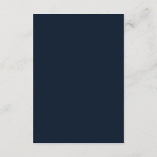 Carte D'accompagnement Fleur sauvage Navy Blue Tiny Détails du Mariage (Dos)