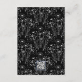 Carte D'accompagnement Fleur sauvage noir blanc QR Code Détails Mariage (Dos)