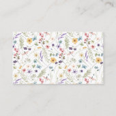 Carte D'accompagnement Fleur sauvage papillon Fête des mariées douche (Dos)