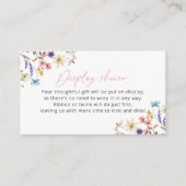 Carte D'accompagnement Fleur sauvage papillon Fête des mariées douche (Devant)