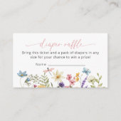 Carte D'accompagnement Fleur sauvage Papillon Jardin tombole (Devant)