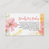 Carte D'accompagnement Fleur sauvage Peach Floral Book pour Baby shower G (Devant)