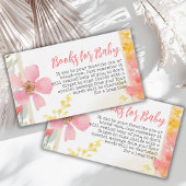 Carte D'accompagnement Fleur sauvage Peach Floral Book pour Baby shower G
