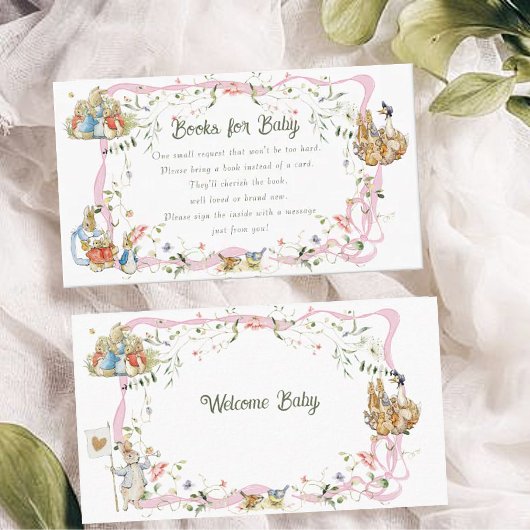 Carte D'accompagnement Fleur sauvage Peter le lapin Livres pour bébé