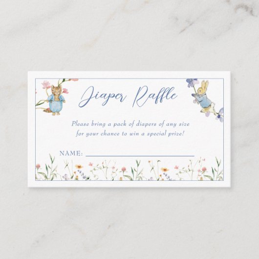 Carte D'accompagnement Fleur sauvage Peter le rabat de couche de lapin (Devant)