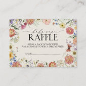 Carte D'accompagnement Fleur sauvage Pressé Balayage Bébé Raffle (Devant)