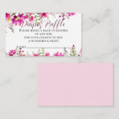 Carte D'accompagnement Fleur sauvage rose Baby shower Déchets Raffle (Devant / Derrière)
