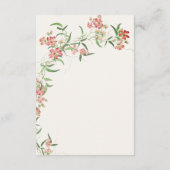 Carte D'accompagnement Fleur sauvage rose Rose Spring Garland Mariage (Dos)