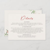 Carte D'accompagnement Fleur sauvage rose Rose Spring Garland Mariage (Devant / Derrière)