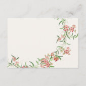 Carte D'accompagnement Fleur sauvage rose Rose Spring Garland Mariage (Dos)