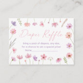 Carte D'accompagnement Fleur sauvage rose violet Baby shower Déchets Raff (Devant)