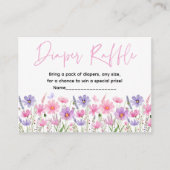 Carte D'accompagnement Fleur sauvage rose violet Baby shower Déchets Raff (Devant)