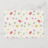 Carte D'accompagnement Fleur sauvage Rustic Chic Floral Boho Détails du M (Dos)