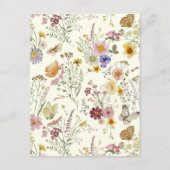 Carte D'accompagnement Fleur sauvage rustique Boho (Dos)