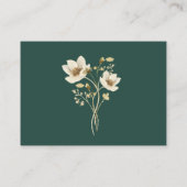 Carte D'accompagnement Fleur sauvage Rustique Frame Emerald Réception ver (Dos)