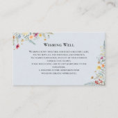 Carte D'accompagnement Fleur sauvage simple Dusty Blue Mariage Wishing we (Devant)