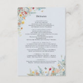 Carte D'accompagnement Fleur sauvage simple Fern Dusty Blue Détails du Ma (Devant)