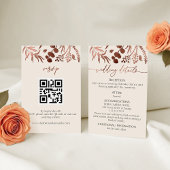Carte D'accompagnement Fleur sauvage Spring Wedding Détails | RSVP | Code