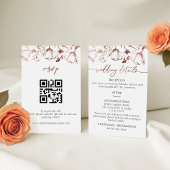 Carte D'accompagnement Fleur sauvage Spring Wedding Détails | RSVP | Code