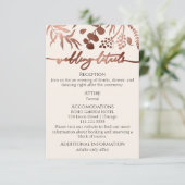 Carte D'accompagnement Fleur sauvage Spring Wedding Détails | RSVP | Code (Debout devant)
