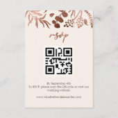 Carte D'accompagnement Fleur sauvage Spring Wedding Détails | RSVP | Code (Dos)