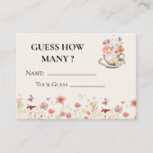 Carte D'accompagnement Fleur sauvage un bébé brasse Devinez Combien de je (Devant)