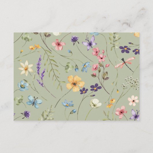 Carte D'accompagnement Fleur sauvage Wild Flower QR Code Détails du Maria (Dos)