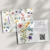 Carte D'accompagnement Fleur sauvage Wild Flower QR Code Détails du Maria