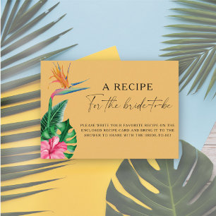 Carte D'accompagnement Fleur tropicale - Recette pour que la mariée soit