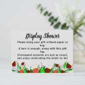 Carte D'accompagnement Fleurs Afficher le Wedding shower nuptial (Debout devant)