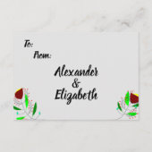 Carte D'accompagnement Fleurs Afficher le Wedding shower nuptial (Dos)