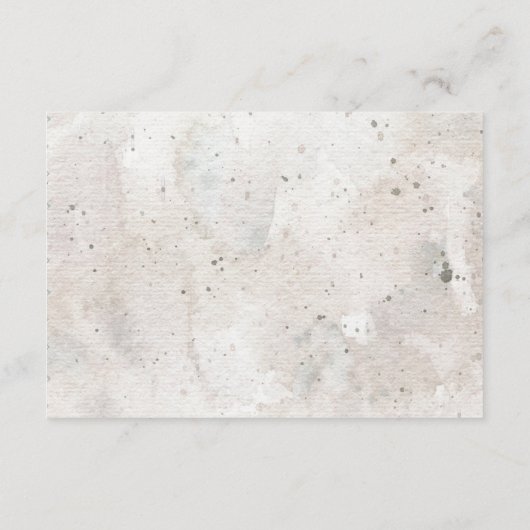 Carte D'accompagnement fleurs aquarelles boho réflexions de couche de dou (Dos)