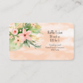 Carte D'accompagnement Fleurs aquarelles de corail Tombola  (Devant)