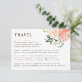 Carte D'accompagnement Fleurs aquarelles de pêche de teinte printanière p (Debout devant)