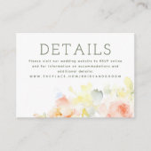 Carte D'accompagnement Fleurs aquarelles élégantes Petits détails (Devant)